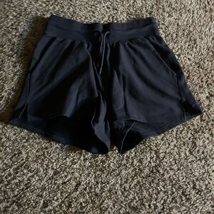 navy blue fabric shorts